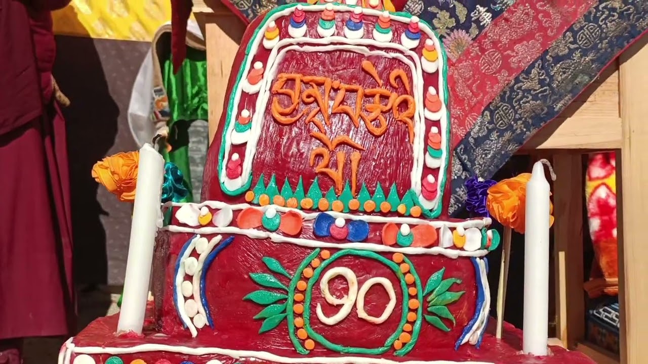 Celebration 90 birthday of his holiness 14th dhalai Lama in guru gonpa pipiting