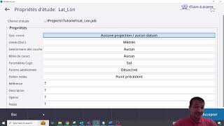 Can-Learn : Création de points avec des coordonnées de latitude et longitude dans Trimble Access
