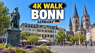 Bonn Germany 🇩🇪 4K Walk | Scenic City Walk | Rhine River & Historic Streets | Walking Tour