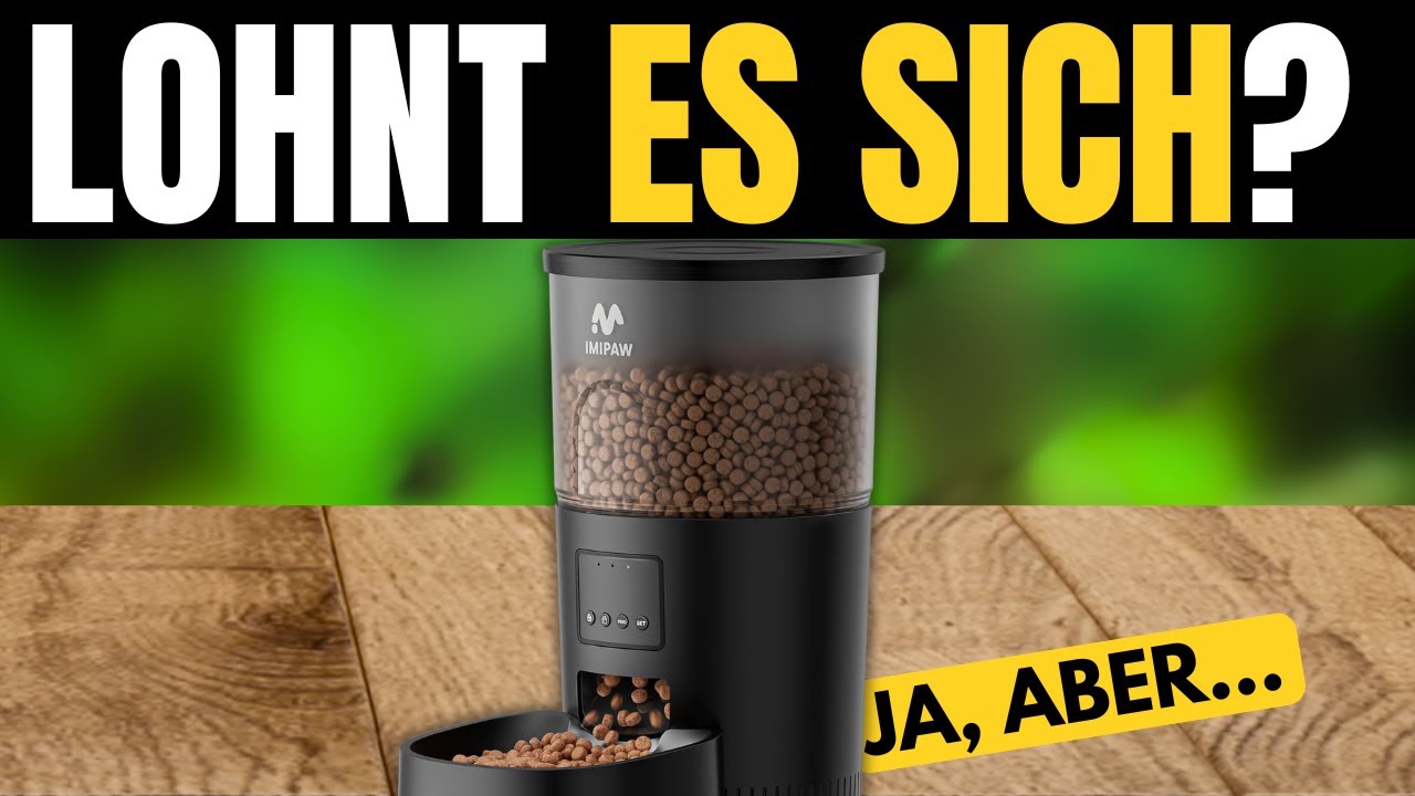 IMIPAW Automatische kattenvoerdispenser, 2,4 G WIFI, 4L, Voederdispenser voor Honden, Katten met Twee Kommen, App-Besturing