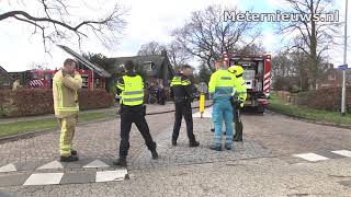 Brand In Schoorsteen Rietgedekte Boerderij In Weerdinge