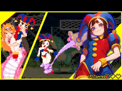 Pomni falls in Echidna Wars Dx World - Pomni Skin from The Amazing Digital Circus - gameplay