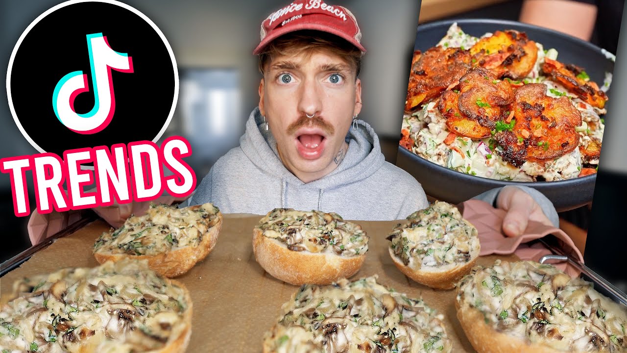 Aktuelle TikTok Food Trends! Crispy Potato Salad, Onion Pasta, Pizza Brötchen 🤭
