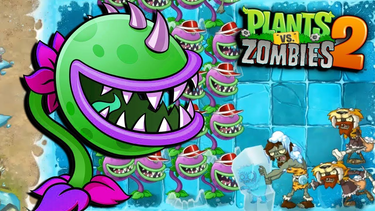 JUGANDO SOLO CON PLANTA CARNIVORA - Plants vs Zombies 2 - YouTube