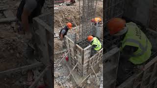 Column steel shuttering work.