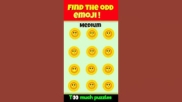 find the odd emoji out ! 😜 eye test game #shorts #riddles #paheli