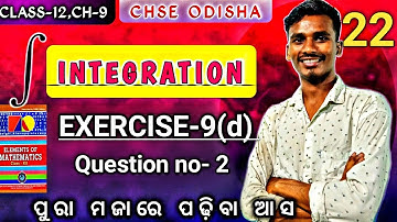 EXERCISE-9(d)||Question no- 2|Chapter-9|Class-12|chse odisha|L-22|by bachan sir