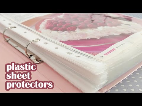 ASMR Crinkly Plastic Sheet Protectors • Organizing Cake Recipes • No Talking