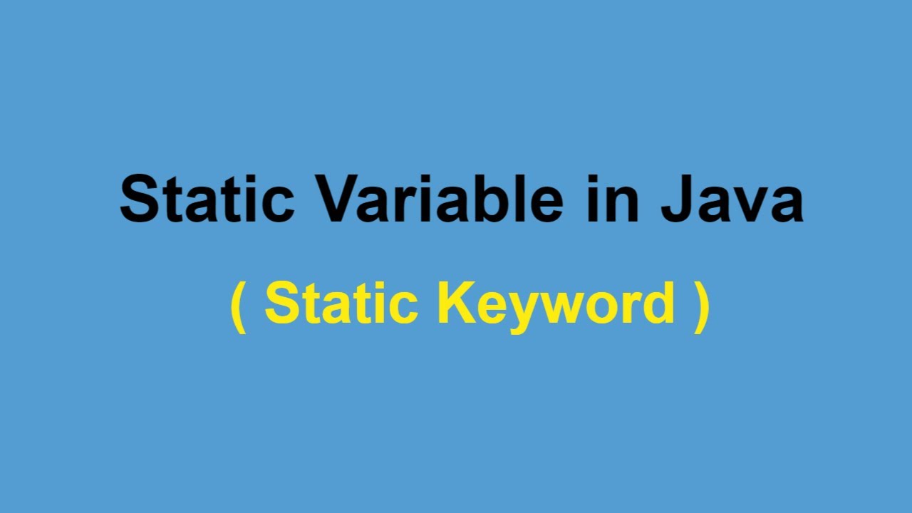 Status java. Static variable in Python.