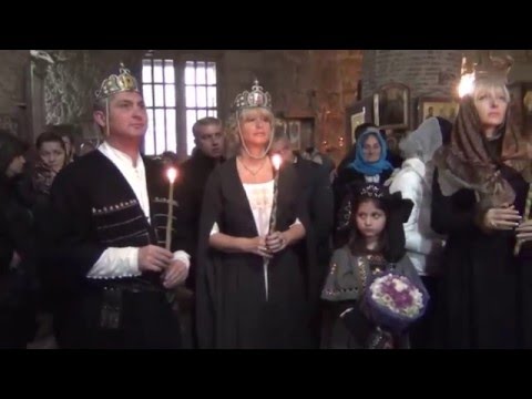 ჯვრისწერა- 1, Gizo \u0026 Elena, Wedding in Anchiskhati Church, November 8th, 2015 - Part 1