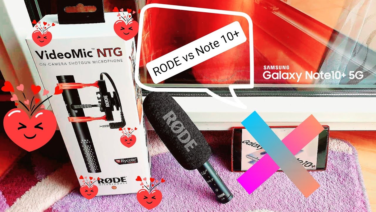 Proffessional RODE VideoMic NTG michrophone vs Samsung Galaxy Note 10