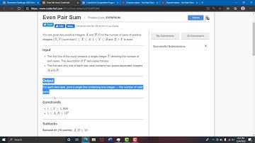 Even Pair Sum CodeChef December Long Challenge 2020