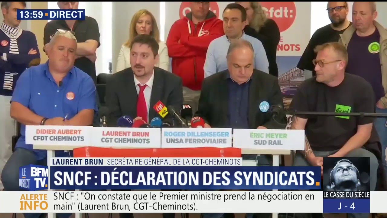 SNCF: "Nous voulons avoir affaire à Édouard Philippe", déclare (Meyer, SUD Rail)