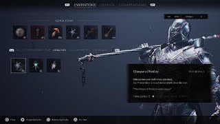 Use Glimpses in Inventory, Mortal Shell