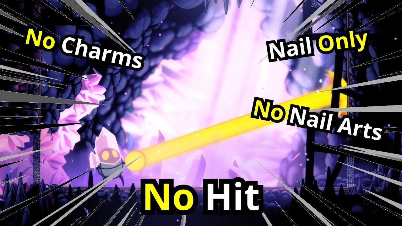 Enraged Guardian - Charmless + Hitless + Nail Only + No Nail Arts (Hollow Knight)