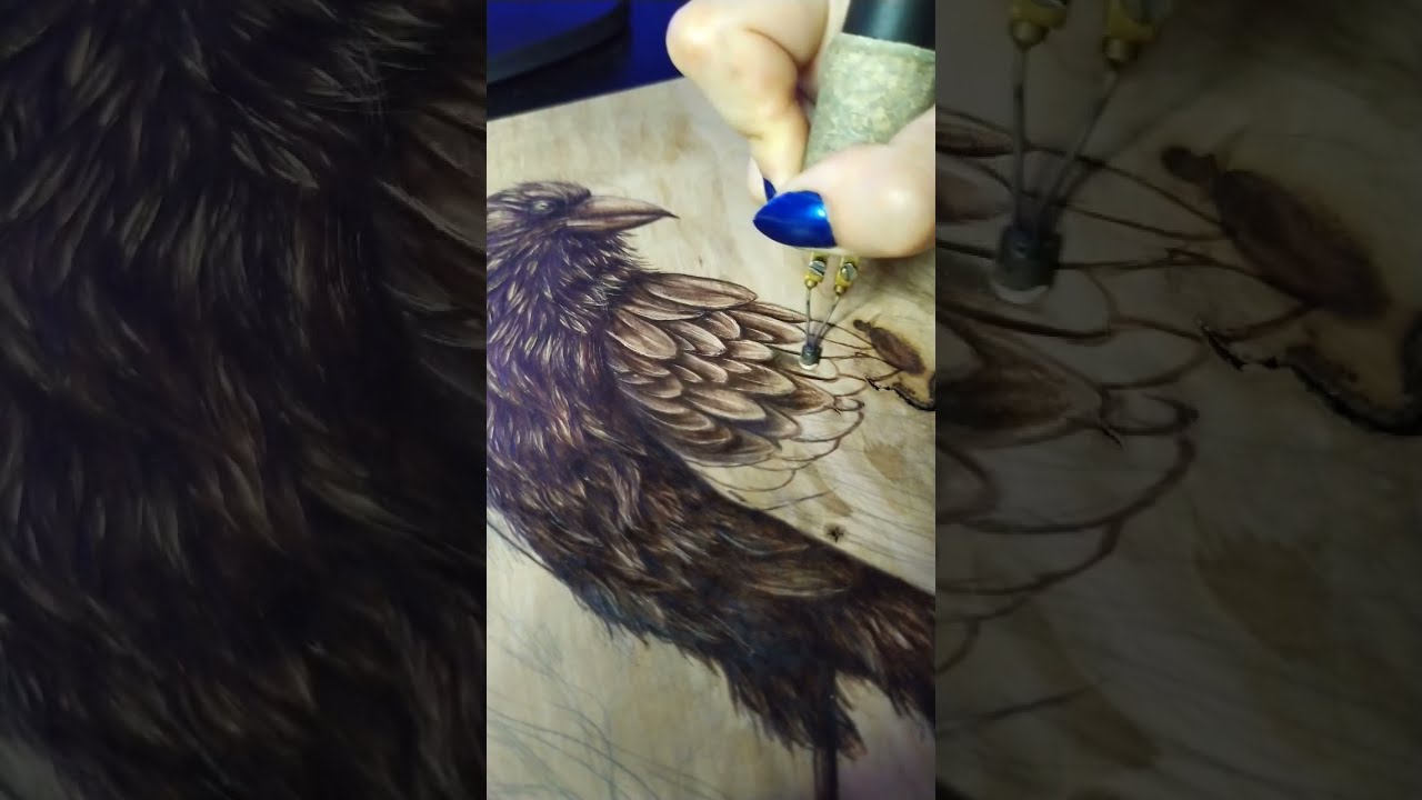 Real Time Burning Art Pyrography Woodburning Woodart Shorts Artchannel Creative