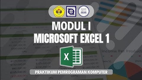 MODUL I  MICROSOFT EXCEL 1 - PRAKTIKUM PEMROGRAMAN KOMPUTER 24/25