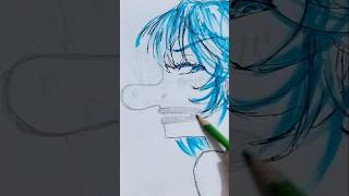 How to draw Hatsune Miku Side Face ✨ #creativeart #drawing #anime
