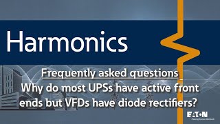 Celebrity 30 - Why do most UPSs have active front ends but VFDs have diode rectifiers? Profile