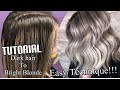 TUTORIAL | DARK Hair To BRIGHT BLONDE | Easy Technique