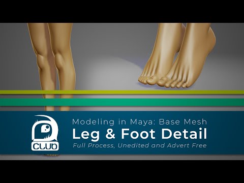 #ModelingInMaya | Base Mesh | Leg & Foot Detail