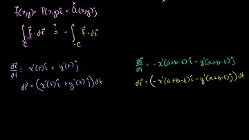 Vector field line integrals dependent on path direction | Multivariable Calculus | Khan Academy
