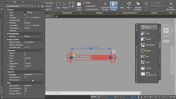 Linear Parameter & Move Action - AutoCAD in HINDI
