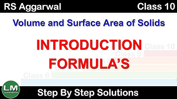Volume and Surface Area of Solids | Class 10 Exercise 17A  Introduction | RS Aggarwal | Learn Maths
