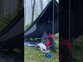 Solo camping heavy rain #asmr #shorts #rainsounds #soundforsleep #rain #solocampinginheavyrain
