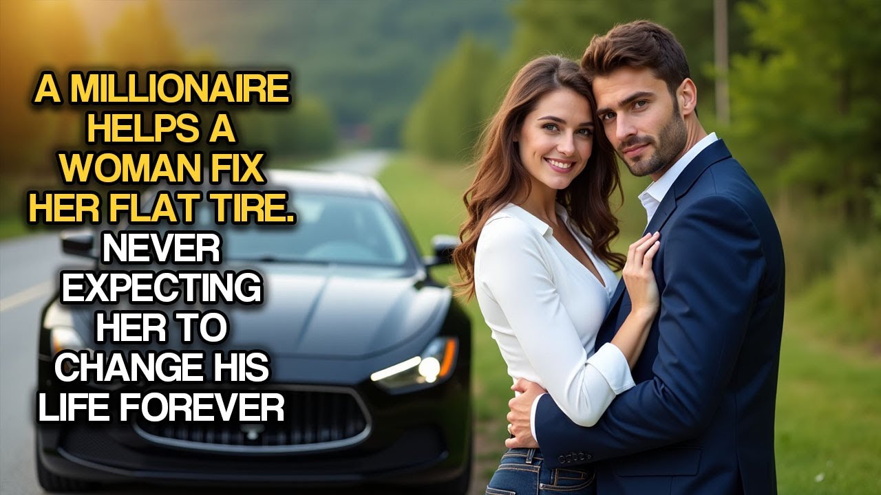 A Millionaire Helps A Woman Fix Her Flat Tire, Never Expecting Her To