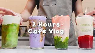 ☕지치고 힘들 땐 음료 ASMR로 힐링해요/주중의 여유로움/2시간 모음🤎2 Hours Vlog/Cafe Vlog/ASMR/Tasty Coffee#445
