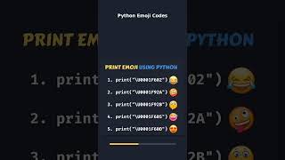 Details Did you know you can print emojis in Python with just one line 🚀 Update