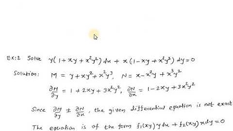 FOD L5 Non Exact diff eqn case 3 and 4 by Assistant Professor Dilip Udhani