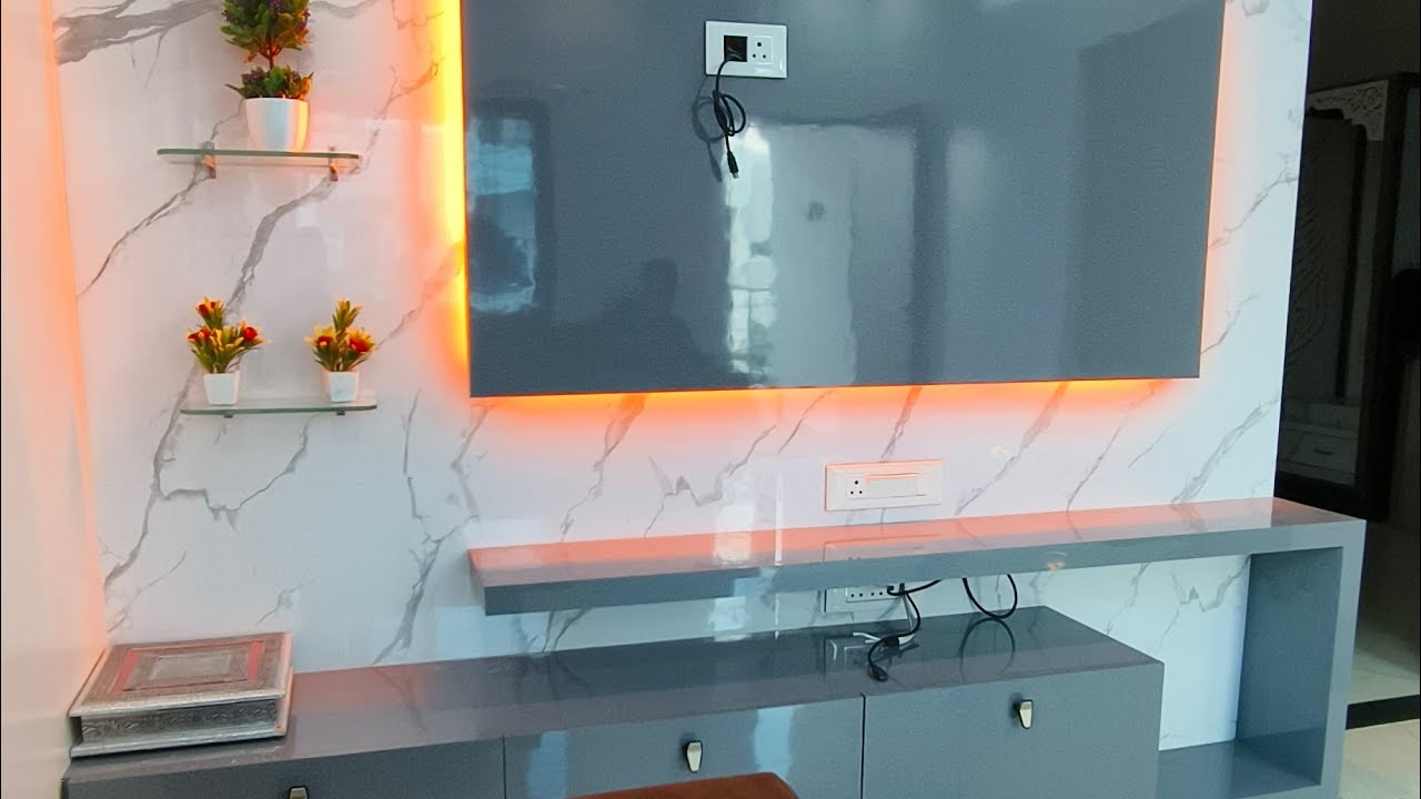 2bhk Home interior design.interior design ideas for small house - YouTube