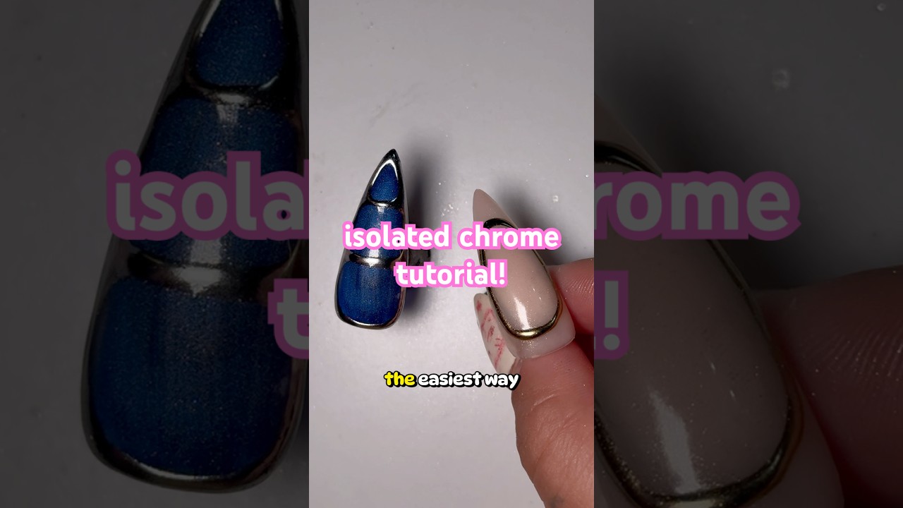 isolated chrome tutorial! 🥰 #nails #nailarttutorial #nailtutorial #nailtech  #viral #shorts