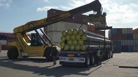 How to unloading from the truck for pipes