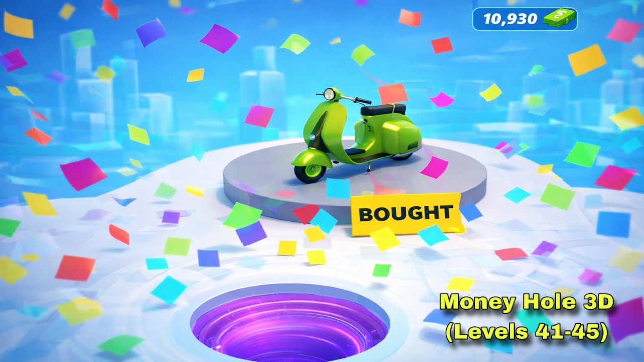 Money Hole 3D - All Levels Gameplay Pop Pi (Levels 41-45)