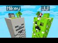 Mikey skeleton vs jj creeper chunk battle in minecraft maizen