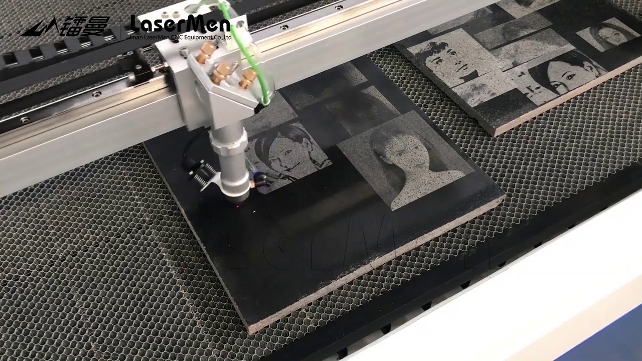 [LaserMen] Split type co2 laser machine for stone engraving YouTube
