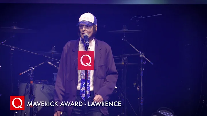 Lawrence collects his first award EVER at the #QAw...