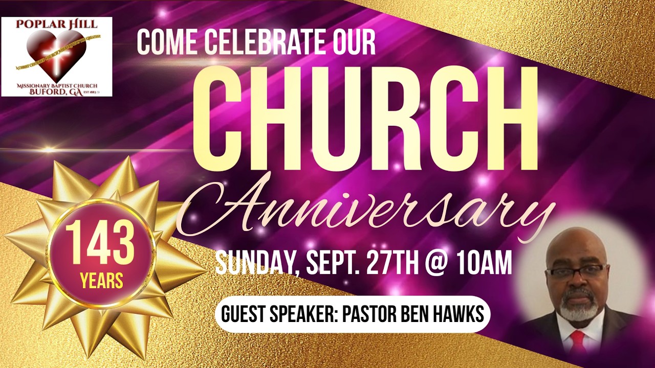 143rd Church Anniversary Service - September 27, 2026