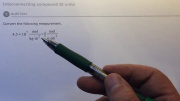 Aleks Interconverting compound SI units