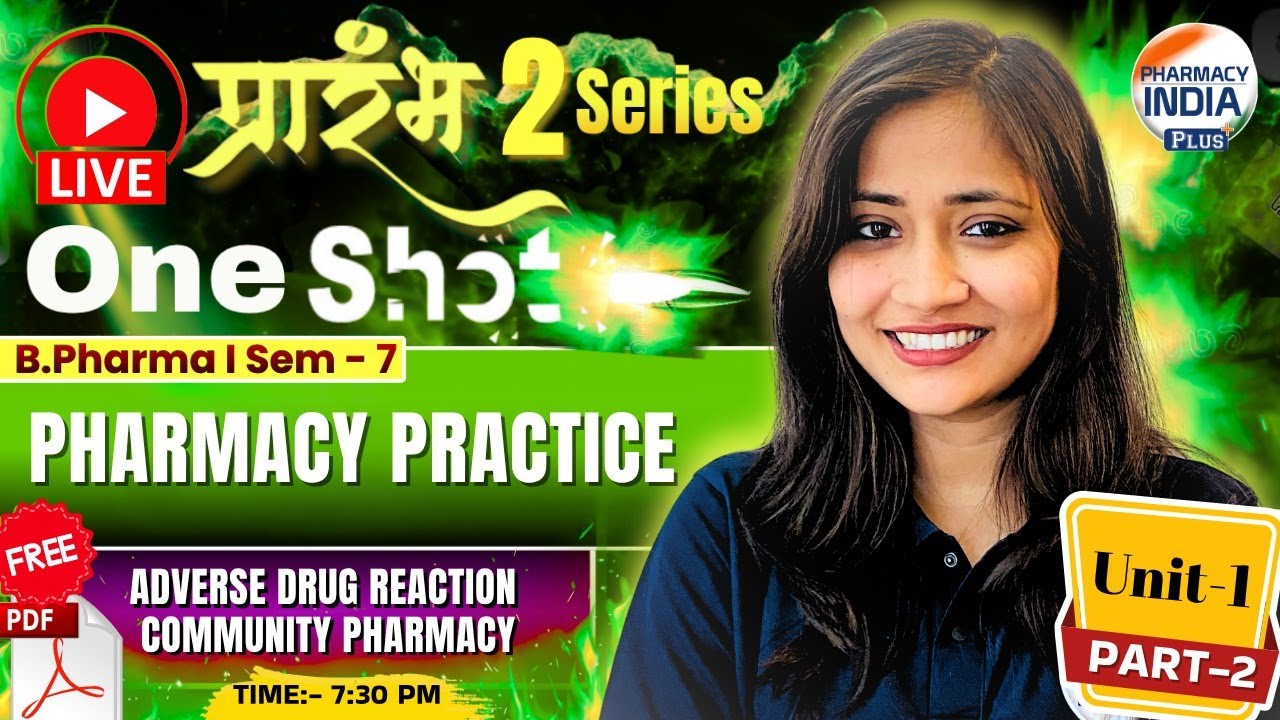 Adverse Drug Reaction & Community Pharnacy | Part - 2 | Unit -1 | Sem -7 | B.Pharm 