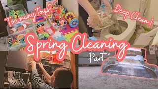 SPRING CLEANING // TOY ROTATION // CLEAN WITH ME // DECLUTTERING 2024