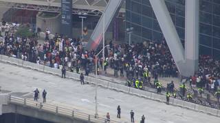 LIVE: Hundreds gather outside State Farm Arena for "Streamer University"