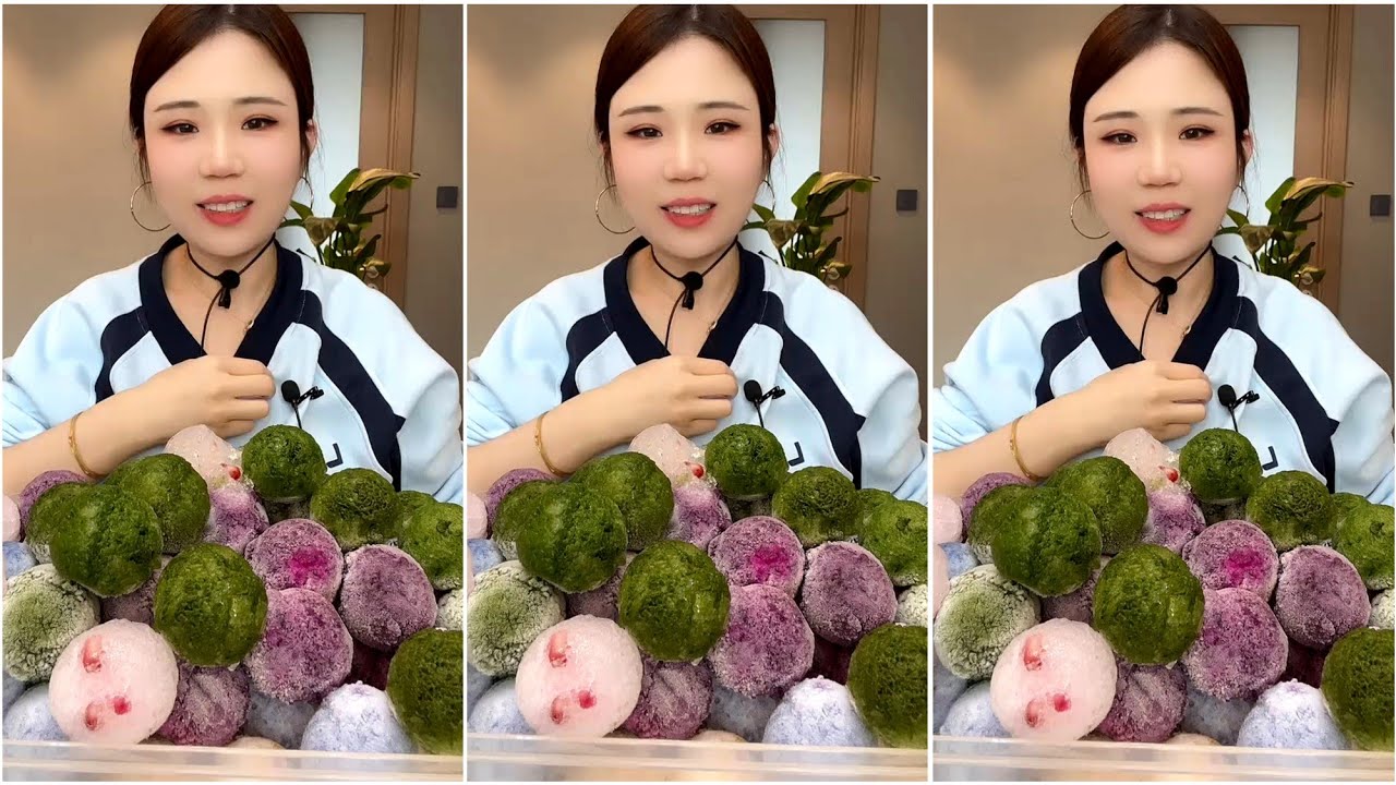 ASMR ICE EATING with MATCHA 