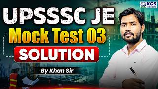UPSSSC JE Mock Test 03 Solution | UPSSSC JE Classes | Mock Test Solution | KGS Engineers AE JE screenshot 1