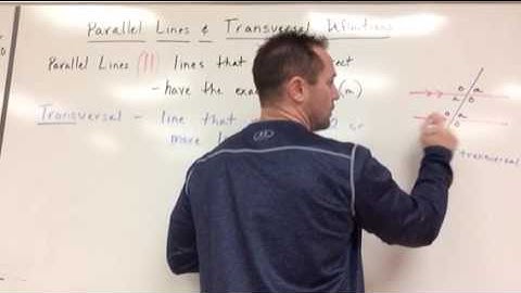 Parallel Lines & Transversal Vocabulary