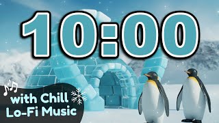 10 Minute Classroom Timer for National Penguin Day 🐧❄️ with Lo-Fi Music