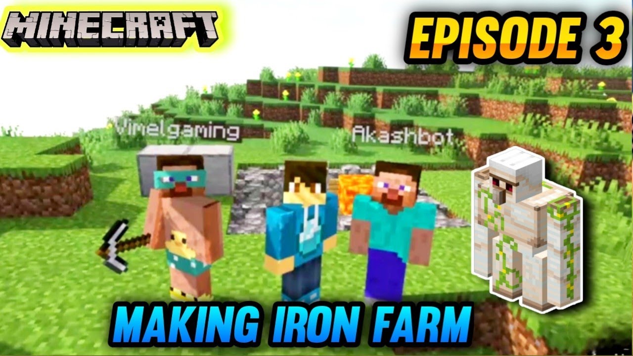 Minecraft Java Edition Gameplay | Making Iron Farm | Episode 3 | Tamil ...